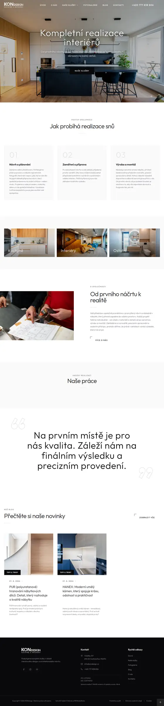 Náhled webu kondesign.cz